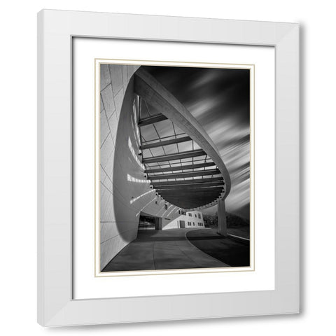 The Entrance White Modern Wood Framed Art Print with Double Matting by Chen, Jennifer