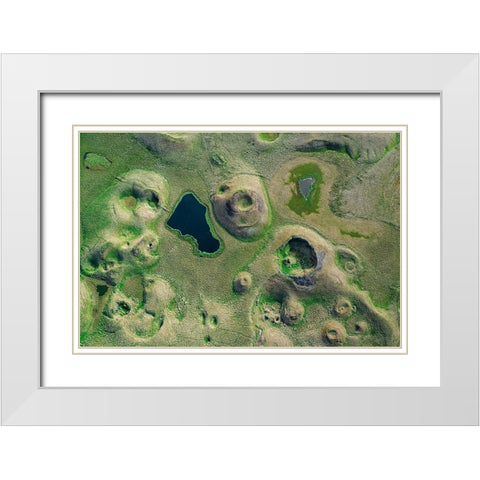 MaAndFrac12;Vatn White Modern Wood Framed Art Print with Double Matting by Kravanja, Jure