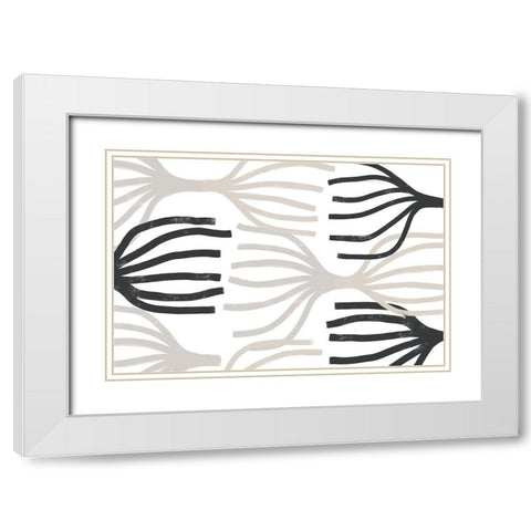 Belonging White Modern Wood Framed Art Print with Double Matting by Uplusmestudio