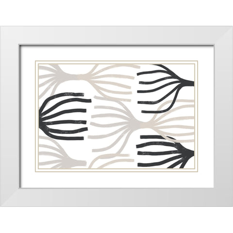 Belonging White Modern Wood Framed Art Print with Double Matting by Uplusmestudio