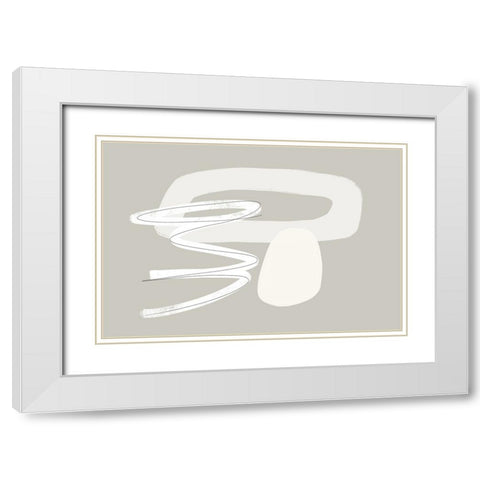 Now Or Never White Modern Wood Framed Art Print with Double Matting by Uplusmestudio