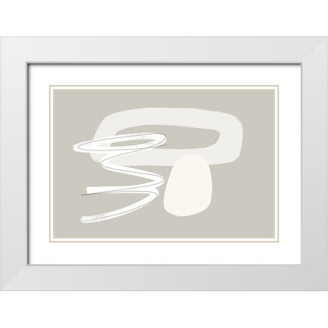 Now Or Never White Modern Wood Framed Art Print with Double Matting by Uplusmestudio