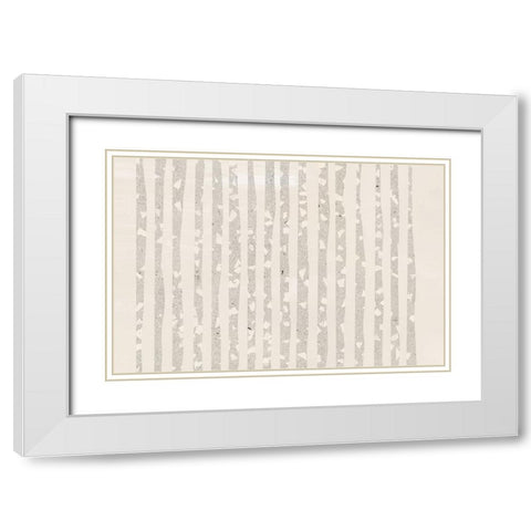 Terrazzo Mood White Modern Wood Framed Art Print with Double Matting by Uplusmestudio