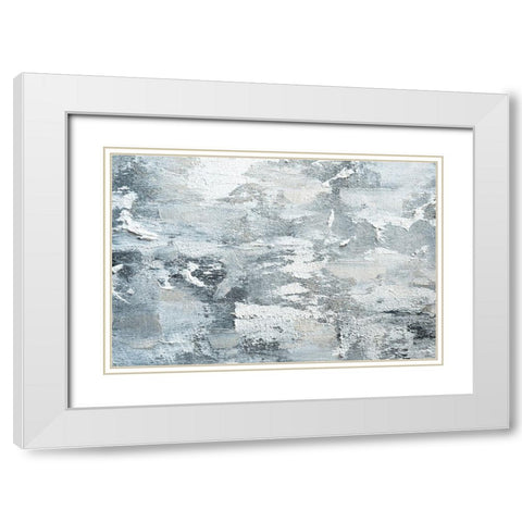 Heavy Texture White Modern Wood Framed Art Print with Double Matting by Uplusmestudio
