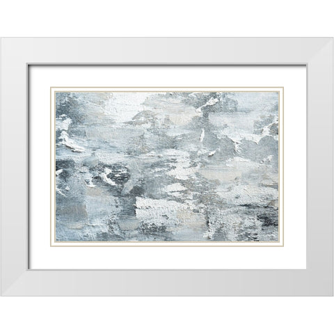 Heavy Texture White Modern Wood Framed Art Print with Double Matting by Uplusmestudio