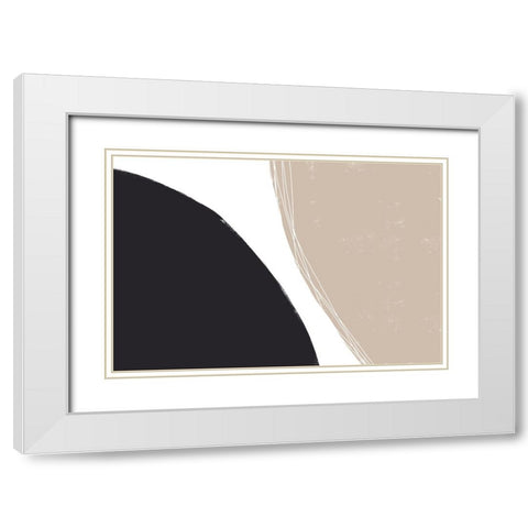 Joyful Harmony White Modern Wood Framed Art Print with Double Matting by Uplusmestudio