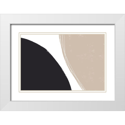 Joyful Harmony White Modern Wood Framed Art Print with Double Matting by Uplusmestudio