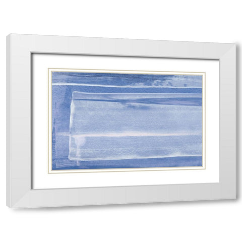 Happiness Is Blue White Modern Wood Framed Art Print with Double Matting by Uplusmestudio