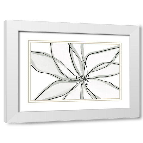 Fragile Flower White Modern Wood Framed Art Print with Double Matting by Uplusmestudio