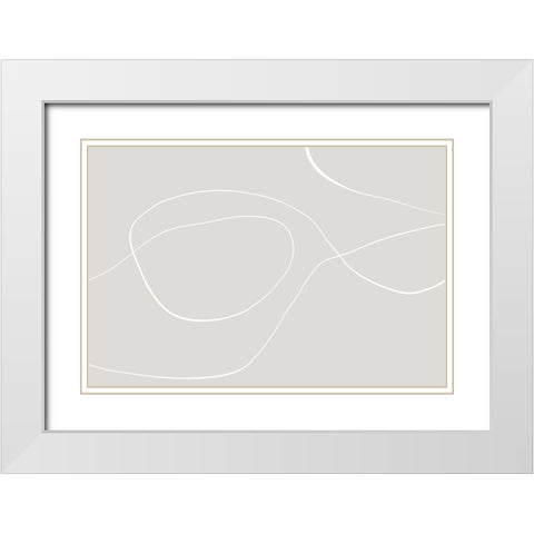 Getting Soft White Modern Wood Framed Art Print with Double Matting by Uplusmestudio