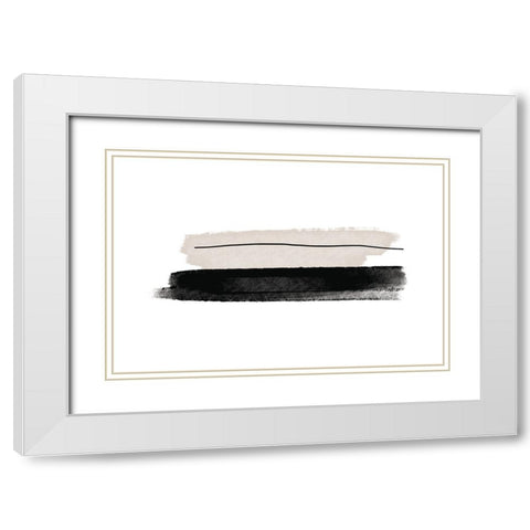 Two Plus One White Modern Wood Framed Art Print with Double Matting by Uplusmestudio