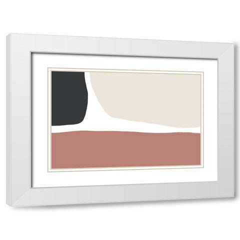 Natural Shades Trio White Modern Wood Framed Art Print with Double Matting by Uplusmestudio