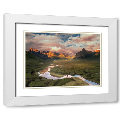 The Way Home White Modern Wood Framed Art Print with Double Matting by Lim, Jack