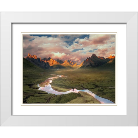 The Way Home White Modern Wood Framed Art Print with Double Matting by Lim, Jack
