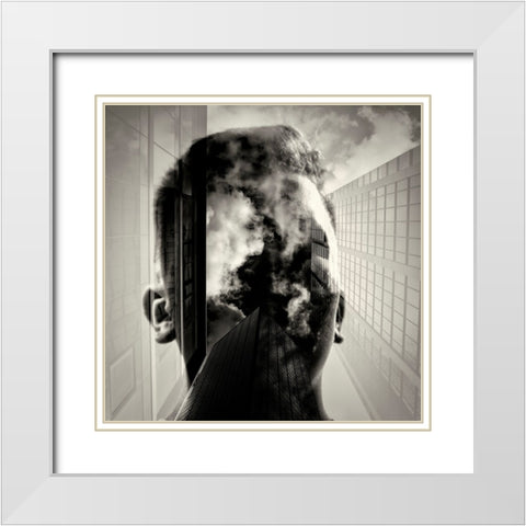 Touch the Sky White Modern Wood Framed Art Print with Double Matting by Kuavi, Robert