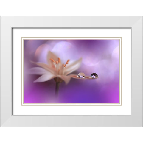 Purple Wind.. White Modern Wood Framed Art Print with Double Matting by Nan, Juliana
