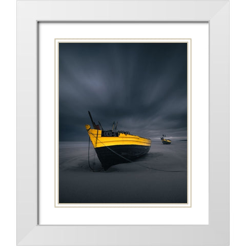 Fighting With The Storm White Modern Wood Framed Art Print with Double Matting by Pietraszko, Marcin