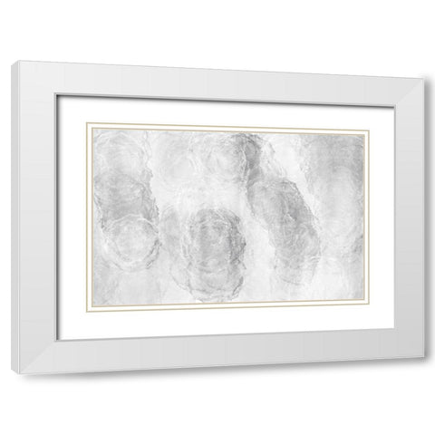 Soft Texture No 3 White Modern Wood Framed Art Print with Double Matting by Uplusmestudio