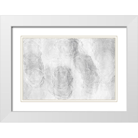 Soft Texture No 3 White Modern Wood Framed Art Print with Double Matting by Uplusmestudio
