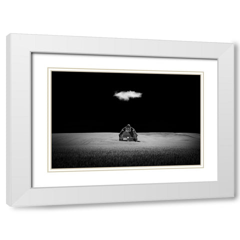 Watcher In The Rye White Modern Wood Framed Art Print with Double Matting by Xu, Tony