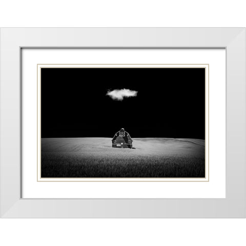 Watcher In The Rye White Modern Wood Framed Art Print with Double Matting by Xu, Tony