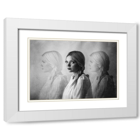 III White Modern Wood Framed Art Print with Double Matting by Ulfig Arps, Sandra