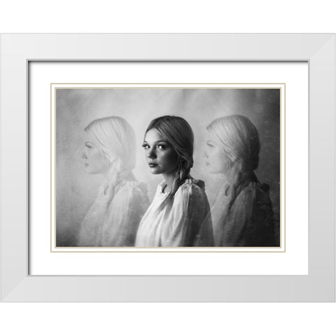 III White Modern Wood Framed Art Print with Double Matting by Ulfig Arps, Sandra