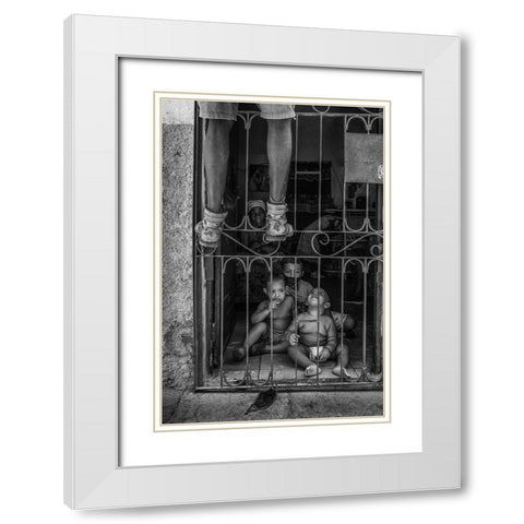 Chores White Modern Wood Framed Art Print with Double Matting by Khataw, Ali