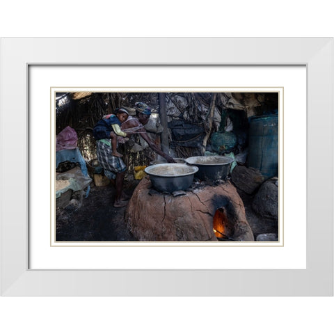 My Kitchen Ame White Modern Wood Framed Art Print with Double Matting by Waldman, Ella