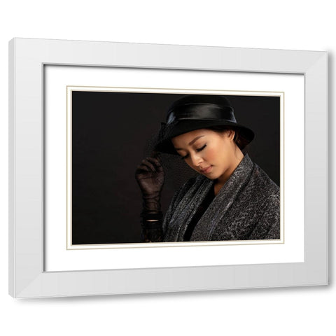 Portrait 10 White Modern Wood Framed Art Print with Double Matting by Yuk Kong, John
