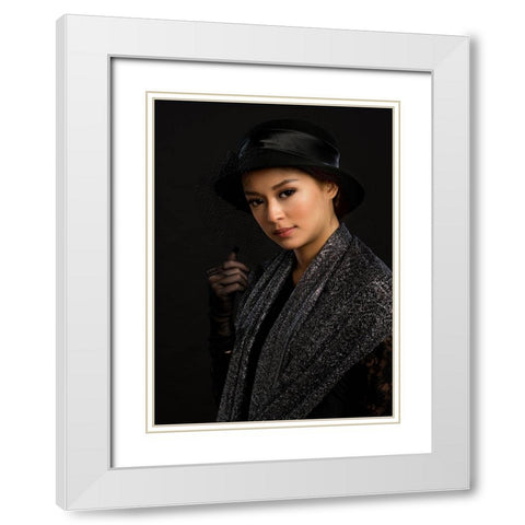 Portrait 11 White Modern Wood Framed Art Print with Double Matting by Yuk Kong, John