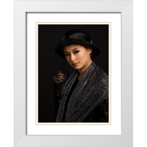 Portrait 11 White Modern Wood Framed Art Print with Double Matting by Yuk Kong, John