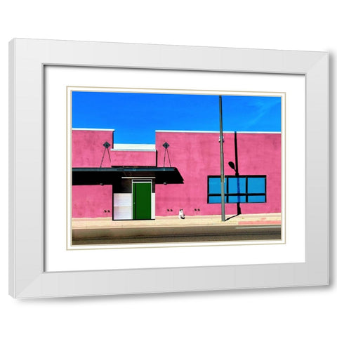 Facade - Joshua Tree-California White Modern Wood Framed Art Print with Double Matting by Orbach, Arnon