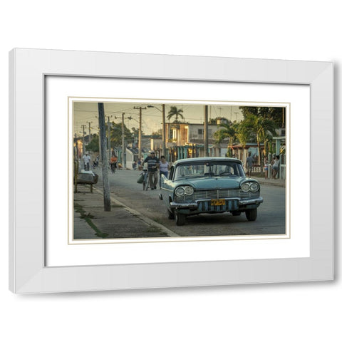 Street Life White Modern Wood Framed Art Print with Double Matting by Bauer, Andreas
