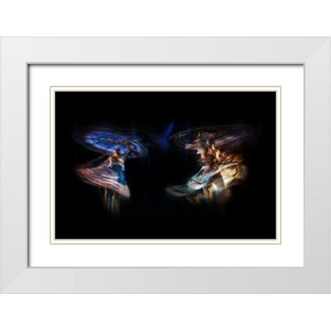 Sins White Modern Wood Framed Art Print with Double Matting by Shawki, Mohamed