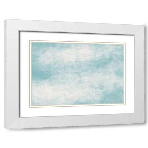 Abstract Blue White Modern Wood Framed Art Print with Double Matting by 1x Studio II