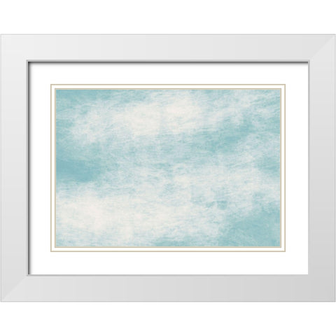 Abstract Blue White Modern Wood Framed Art Print with Double Matting by 1x Studio II