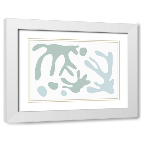 French Patterns 01 White Modern Wood Framed Art Print with Double Matting by 1x Studio II