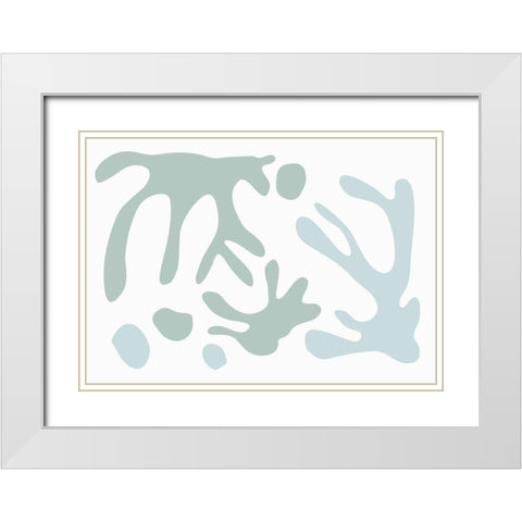 French Patterns 01 White Modern Wood Framed Art Print with Double Matting by 1x Studio II