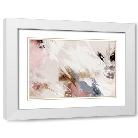 Splash Clouds 02 White Modern Wood Framed Art Print with Double Matting by 1x Studio II