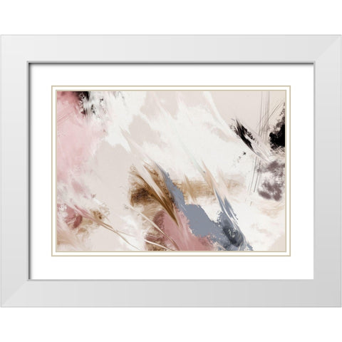 Splash Clouds 02 White Modern Wood Framed Art Print with Double Matting by 1x Studio II