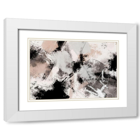 Splash Storm 02 White Modern Wood Framed Art Print with Double Matting by 1x Studio II