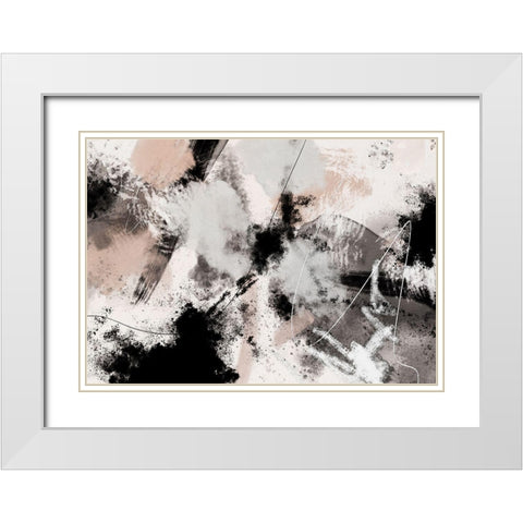 Splash Storm 02 White Modern Wood Framed Art Print with Double Matting by 1x Studio II