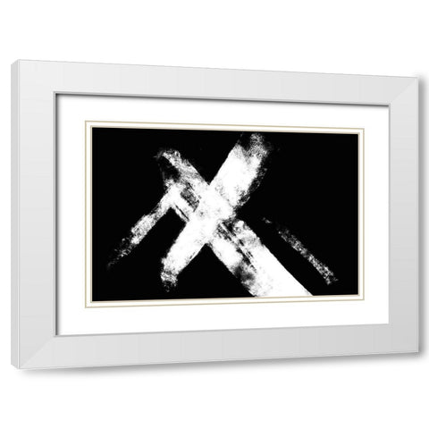 Negative Cross White Modern Wood Framed Art Print with Double Matting by 1x Studio II
