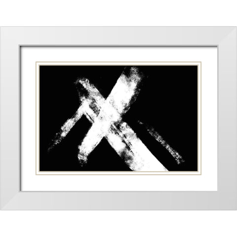 Negative Cross White Modern Wood Framed Art Print with Double Matting by 1x Studio II