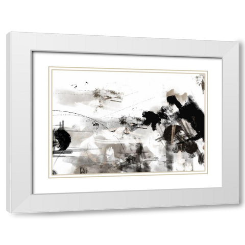 Splash wall White Modern Wood Framed Art Print with Double Matting by 1x Studio II