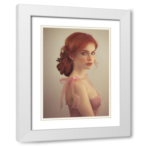 Rachellka White Modern Wood Framed Art Print with Double Matting by Durisova, Michaela