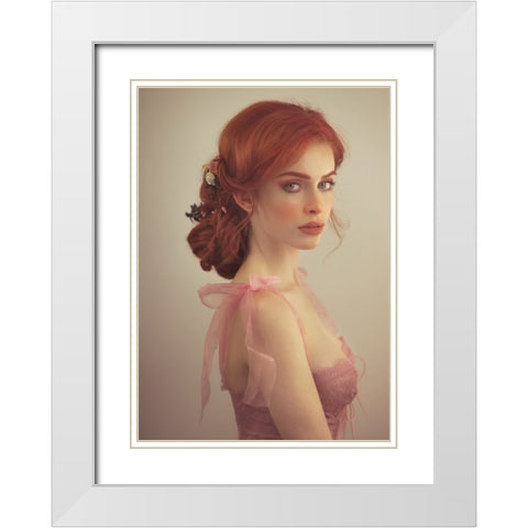 Rachellka White Modern Wood Framed Art Print with Double Matting by Durisova, Michaela