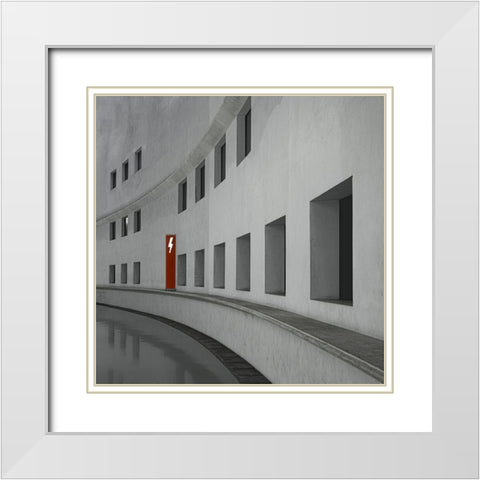 Cite De La Musique White Modern Wood Framed Art Print with Double Matting by Schuster, Inge