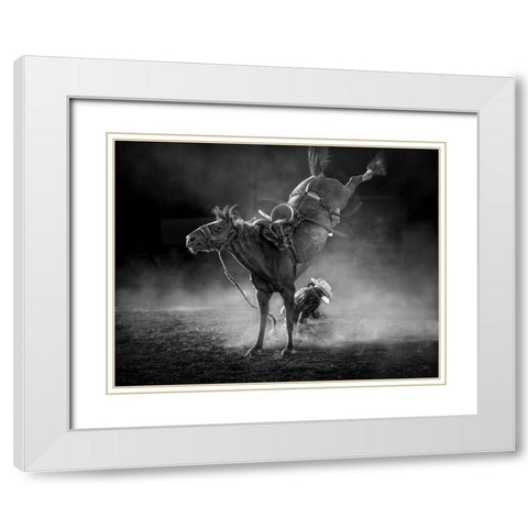 WhoS Win White Modern Wood Framed Art Print with Double Matting by Ma, Frank